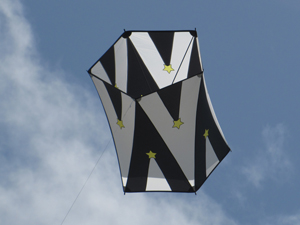 Standard drum box kite with stars