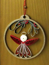 quilled hoop ornament angel