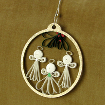 quilled ring angel ornament