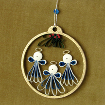 quilled ring angel ornament