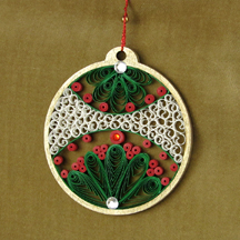 quilled hoop ornament