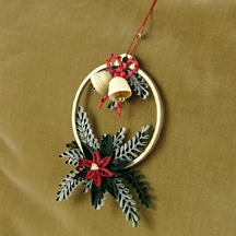 quilled hoop ornament with bells