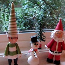 Quilled 3d Elf and friends