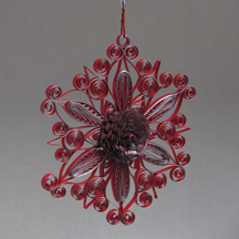 quilled silver edged ornament