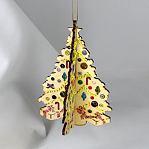 Quilled wooden Christmas tree