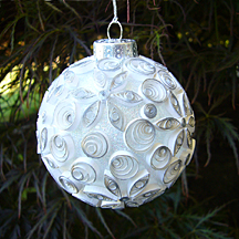 quilled glass ornament