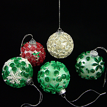 quilled glass ornaments