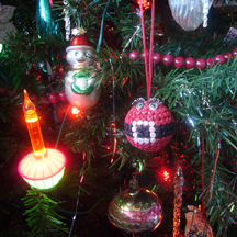 Santa ball ornament