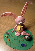 Quilled Easter bunny