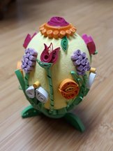 quilled springtime flower egg