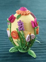 quilled spring flower egg