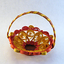 empty quilled basket