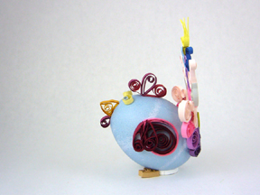 side view quilled chicken