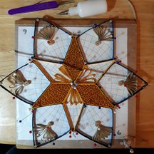 my quilled lantern progress photo