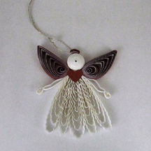 quilled angel with crimped skirt