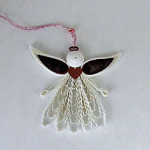 quilled angel with crimped skirt