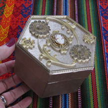 antique quilled reproduction box