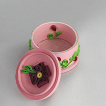 tiny quilled box inside