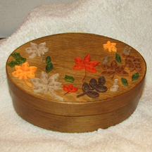 quilled fall leaves box
