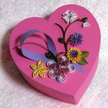 quilled heart box