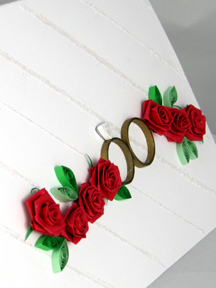 quilled wedding card