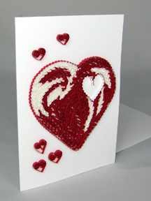 quilled Valentine's Day card