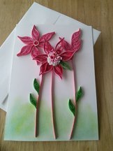 pink flower card