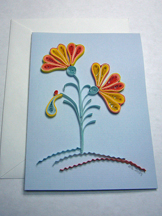 quilled flower card