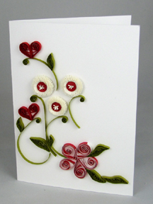 quilled Valentine's Day card