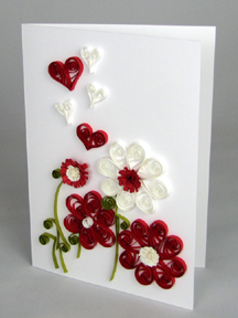 quilled Valentine's Day card