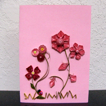 Husking technique flower card