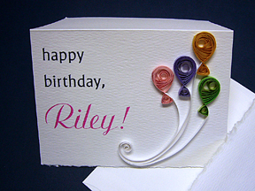 Riley's card