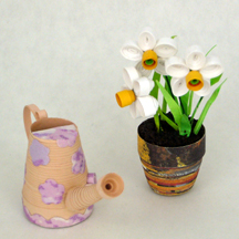 watering can and flower pot