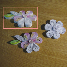 chalked quilled flower