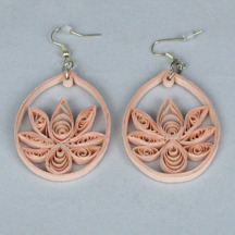 quilled lotus flower earrings