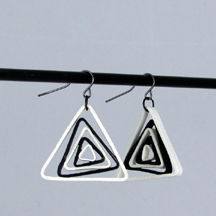 triangles quilled earrings