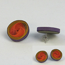 Quilled vortex earrings