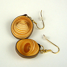 dimensional quilled paper earrings