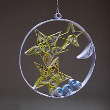 Quilled star ornament
