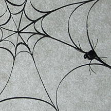 Quilled spider and web