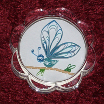 quilled butterfly coaster