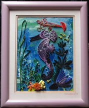 Quilled sealife picture