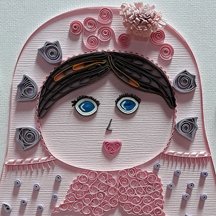 quilled Russian doll closeup