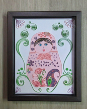 quilled Russian doll