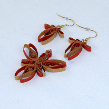 rustic quilled earrings and pendant