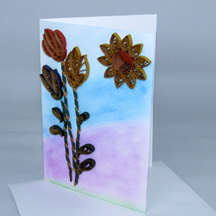 rustic paper quilled card