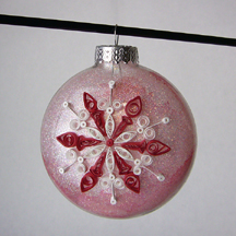 snowflake on glass ornament