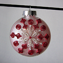 snowflake on glass ornament