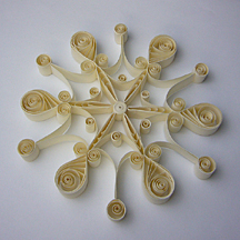 giant cream quilled snowflake