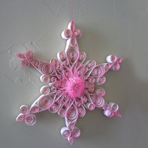 Pink giant quilled snowflake